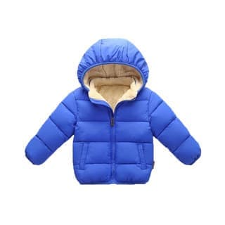 Veste rembourrée d'hiver populaire pour enfants unisexe, veste à capuche de couleur unie pour bébé, veste chaude